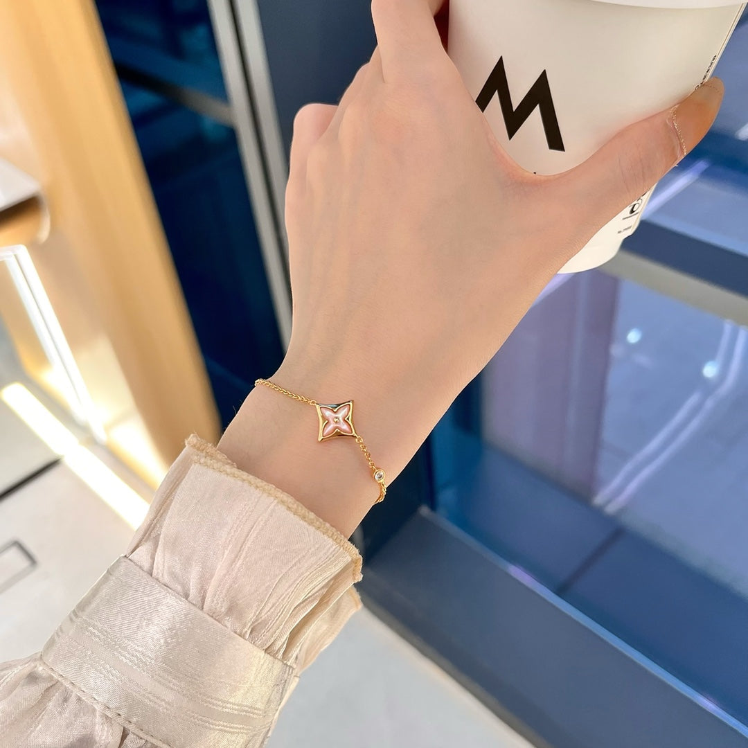 [AURORA]STAR 1 DIAMOND PINK GOLD BRACELET