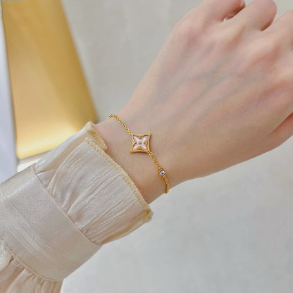 [AURORA]STAR 1 DIAMOND PINK GOLD BRACELET