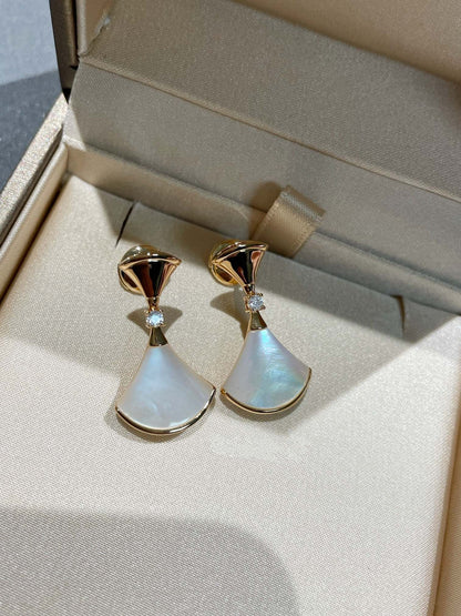 [AURORA]DREAM MOP 1 DIAMOND EARRINGS