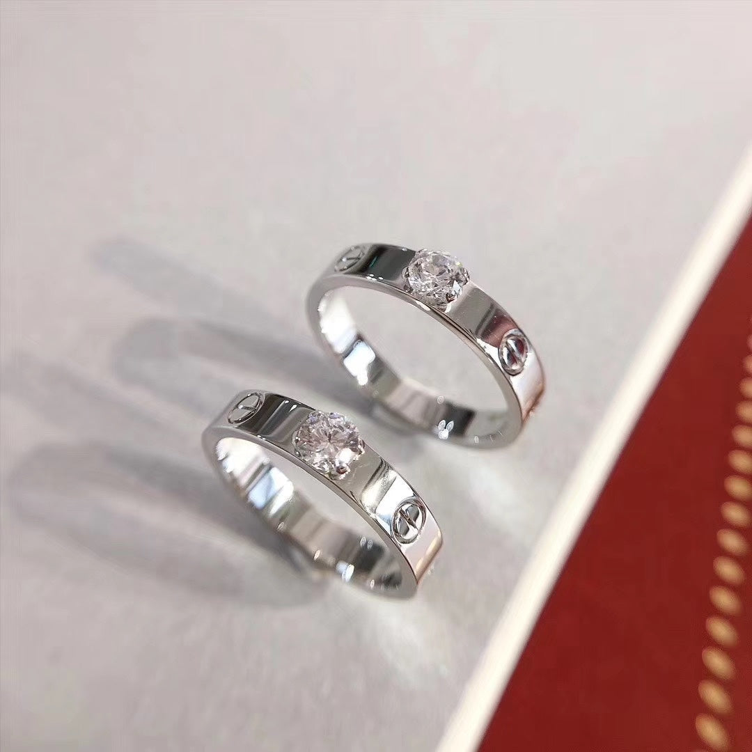 [AURORA]LOVE RING 3.6MM 1 BIG DIAMOND