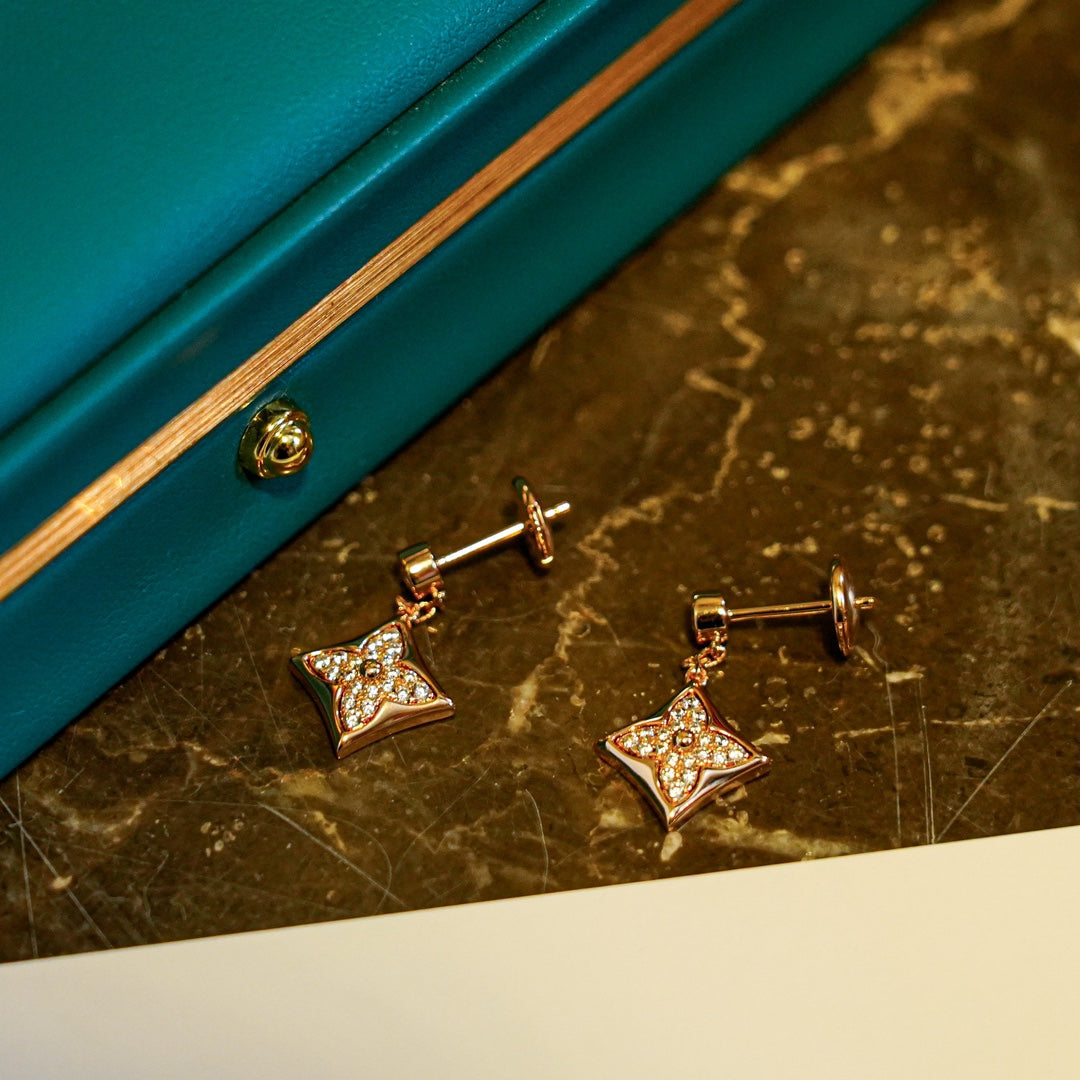 [AURORA]STAR DIAMONDS EARRINGS GOLD