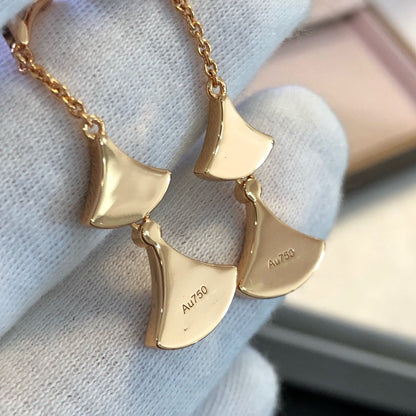 [AURORA]DREAM EARRINGS 3 MOTIFS MALACHITE MOP PINK GOLD