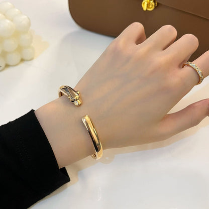 [AURORA]PANTHERE GOLD OPEN BRACELET