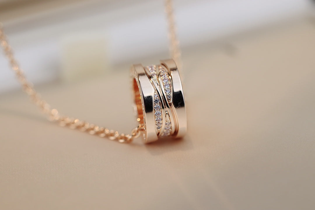 [AURORA]ZERO 1 PINK GOLD DIAMOND NECKLACE