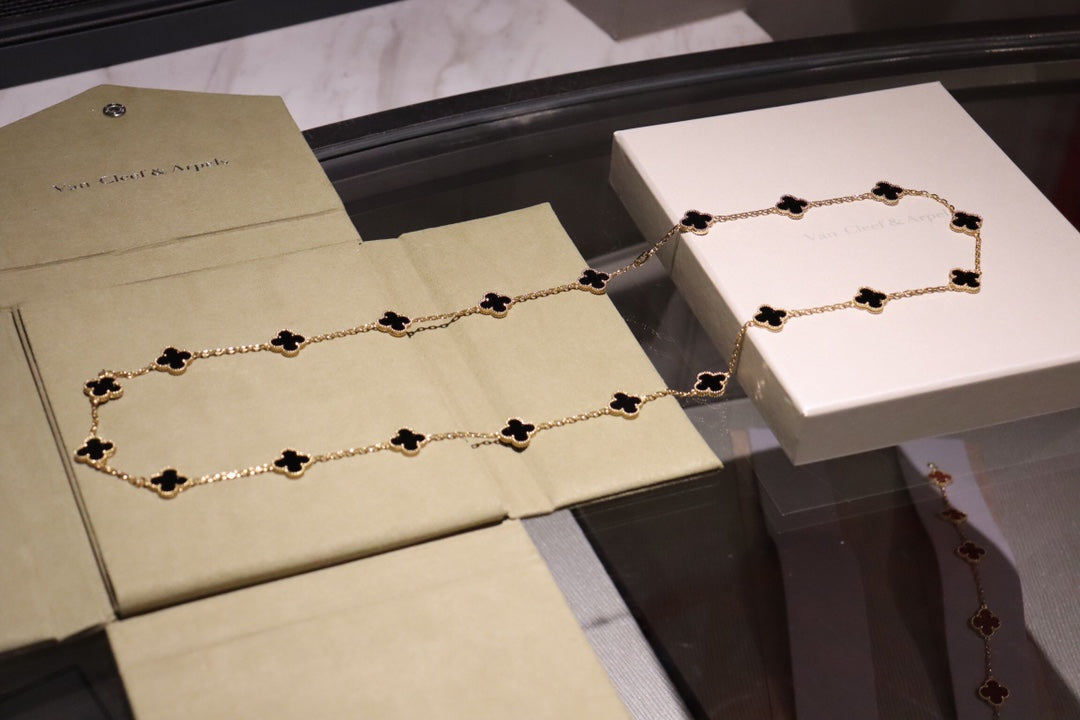 [AURORA]CLOVER 20 MOTIFS ONYX ROSE GOLD