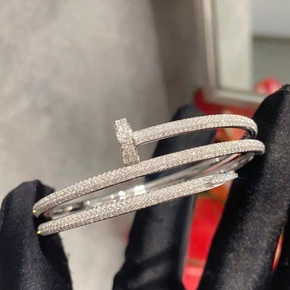 [AURORA]JUSTE BRACELET 3.5MM DOUBLE ROWS SILVER DIAMOND