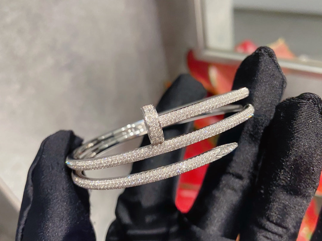 [AURORA]JUSTE BRACELET 3.5MM DOUBLE ROWS SILVER DIAMOND