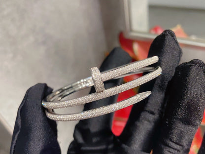 [AURORA]JUSTE BRACELET 3.5MM DOUBLE ROWS SILVER DIAMOND