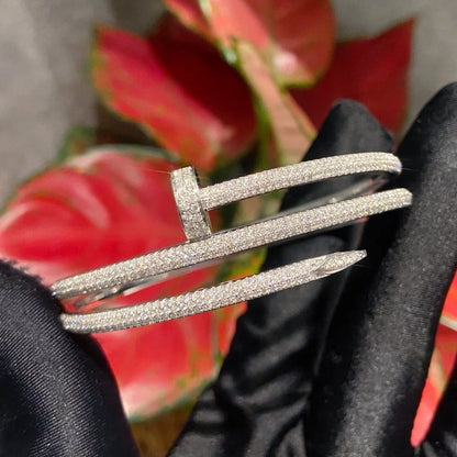 [AURORA]JUSTE BRACELET 3.5MM DOUBLE ROWS SILVER DIAMOND