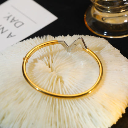 [AURORA]VOLTE UPSITE DOWN GOLD DIAMOND BRACELET