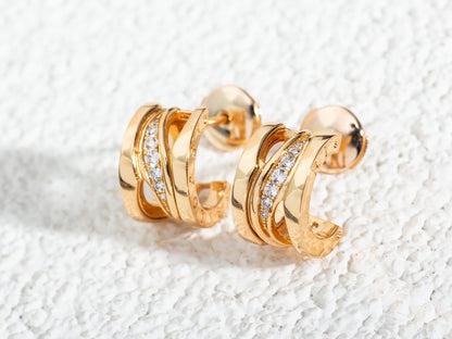 [AURORA]ZERO 1 PINK GOLD DIAMONDS EARRINGS