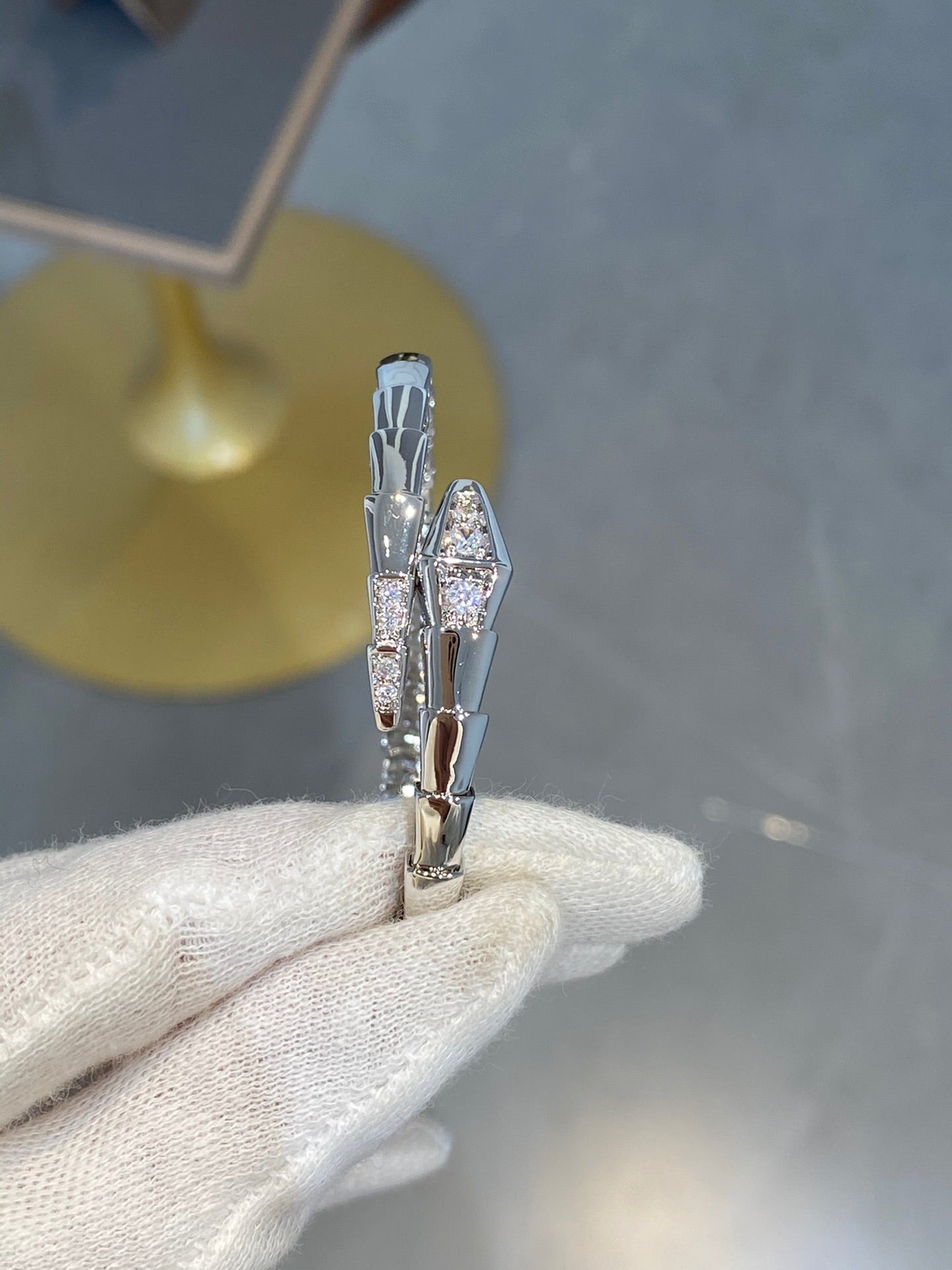 [AURORA]SERPENTI BRACELET DIAMONDS SILVER