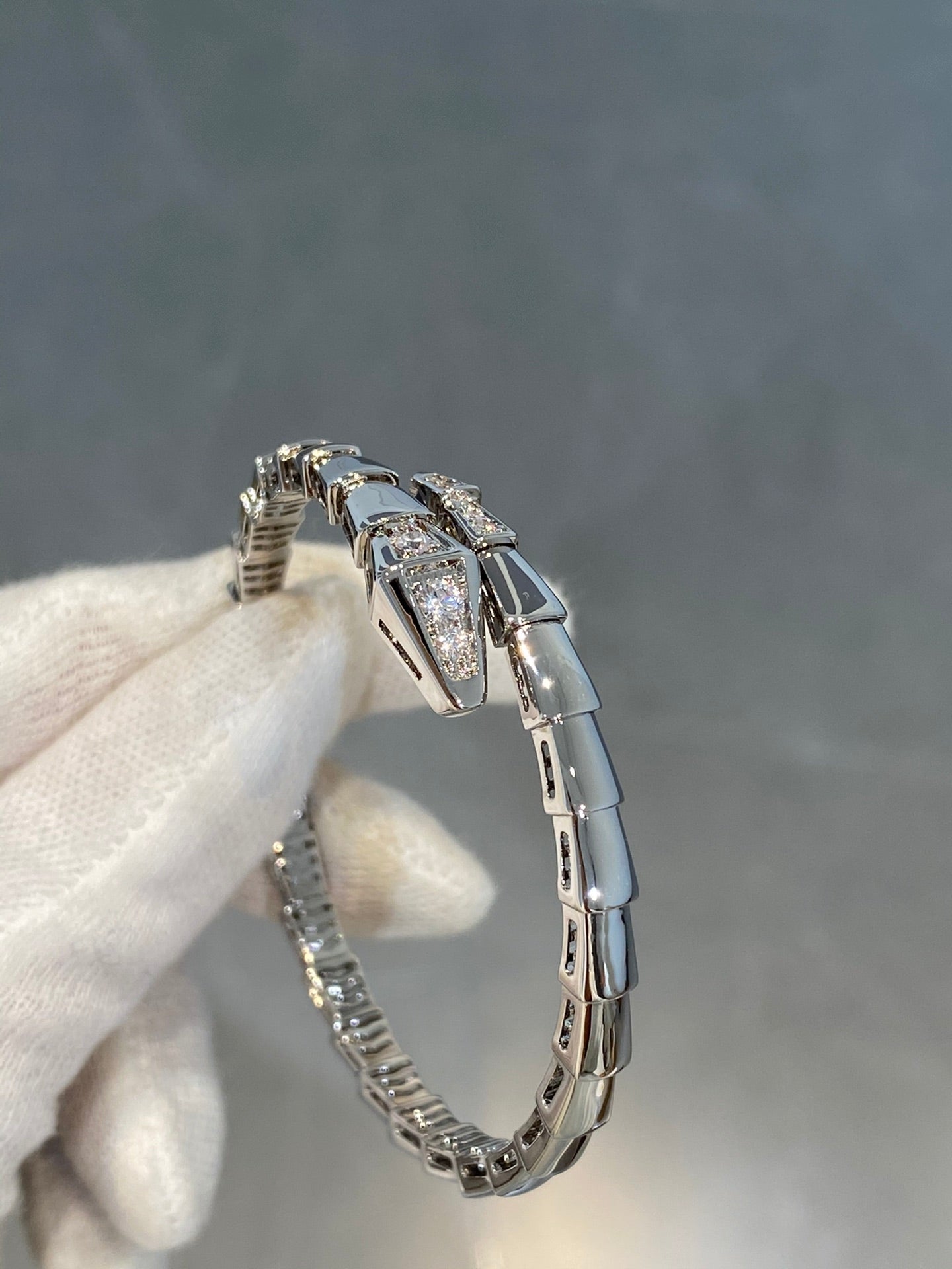 [AURORA]SERPENTI BRACELET DIAMONDS SILVER