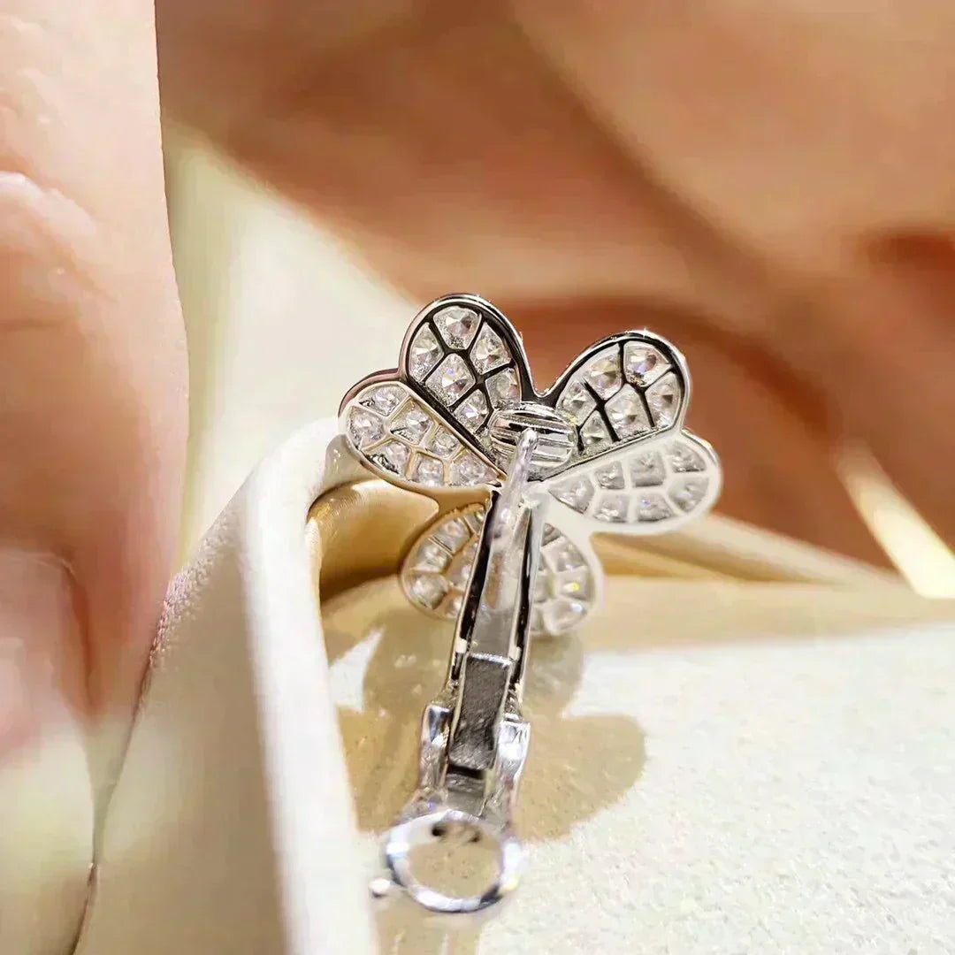 [AURORA]CLOVER COMOS DIAMOND EARRINGS SILVER