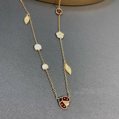 [AURORA]LUCKY SPRING 15 MOTIFS GOLD NECKLACE