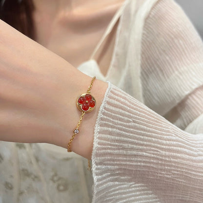 [AURORA]SUN PEDANT CARNELIAN BRACELET