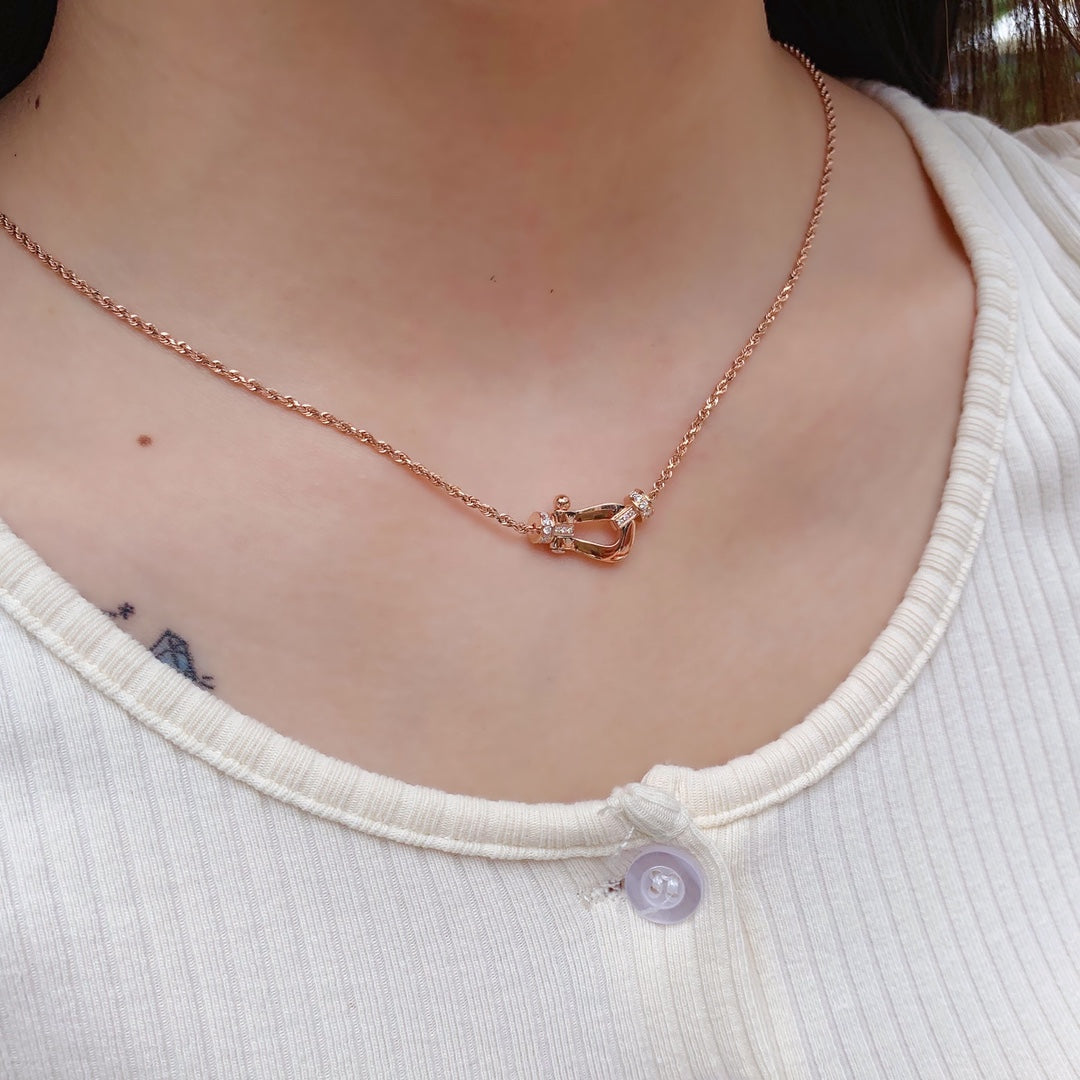 [AURORA]FORCE 10 PINK GOLD DIAMOND NECKLACE