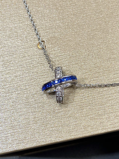 [AURORA]LIENS DIAMOND SILVER NECKLACE