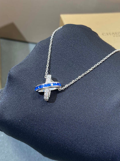 [AURORA]LIENS DIAMOND SILVER NECKLACE