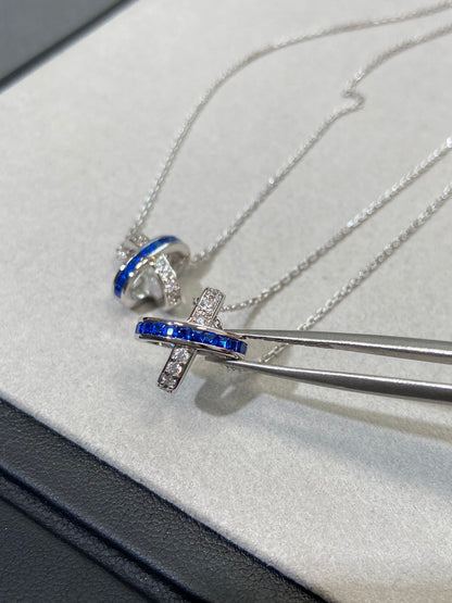 [AURORA]LIENS DIAMOND SILVER NECKLACE