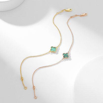 [AURORA]CLOVER BRACELET MALACHITE 1 MOTIF