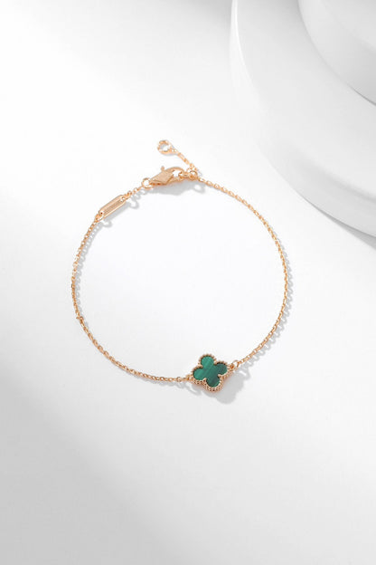 [AURORA]CLOVER BRACELET MALACHITE 1 MOTIF