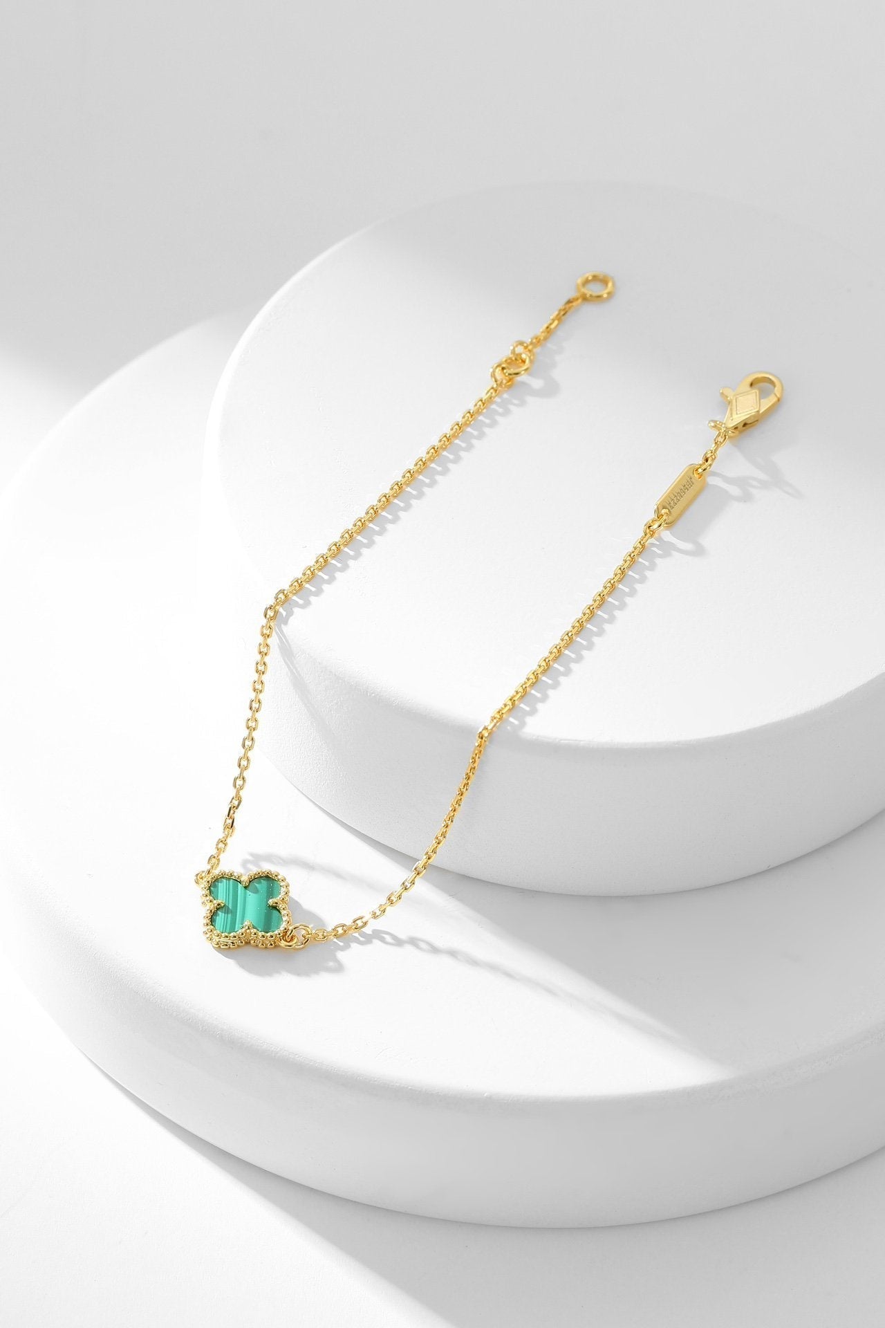 [AURORA]CLOVER BRACELET MALACHITE 1 MOTIF