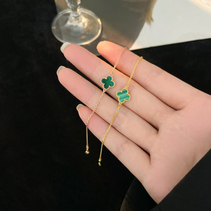 [AURORA]CLOVER BRACELET MALACHITE 1 MOTIF