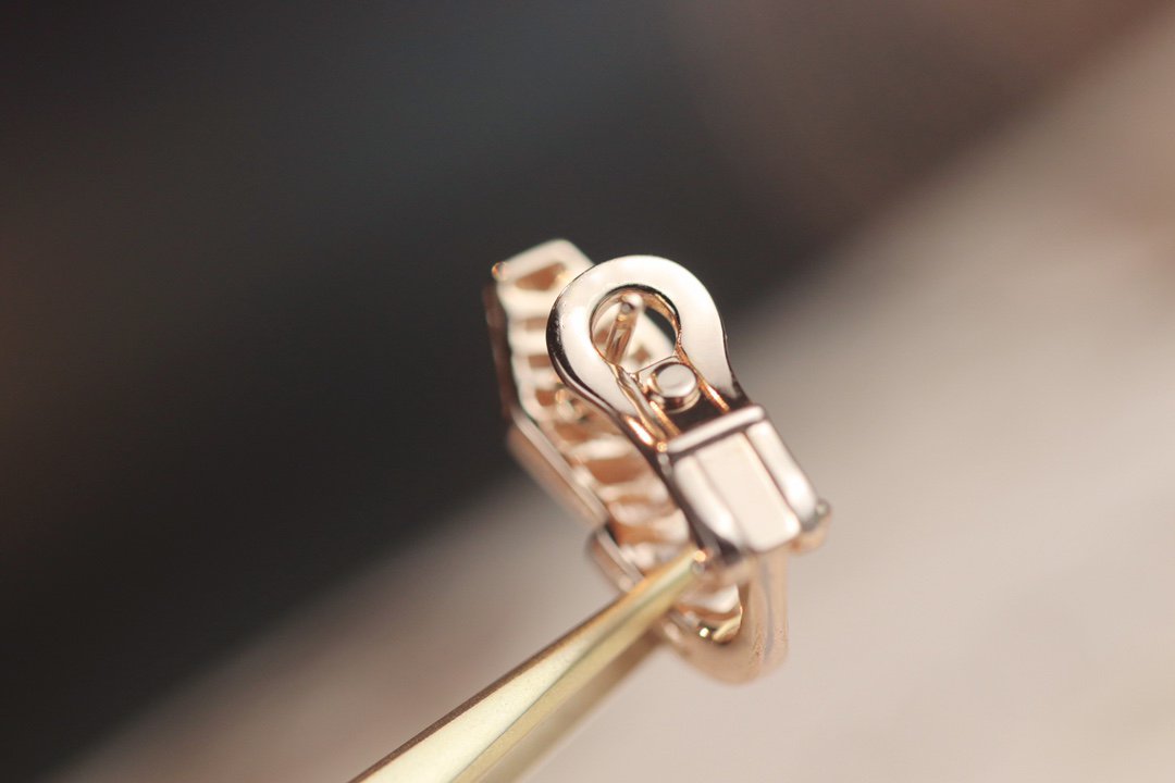 [AURORA]SERPENT PINK GOLD DIAMOND EARRINGS