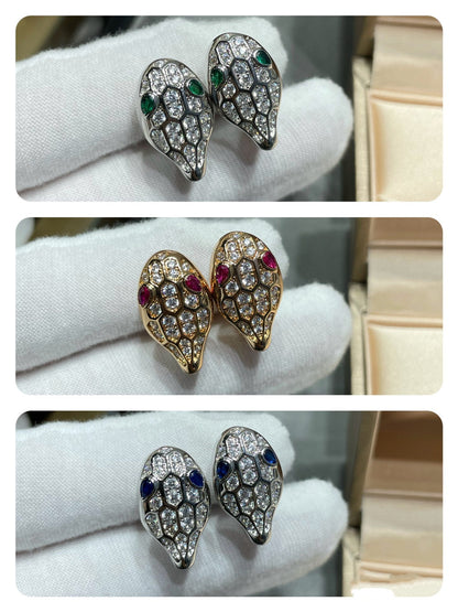 [AURORA]SERPENT DIAMOND STUD EARRINGS