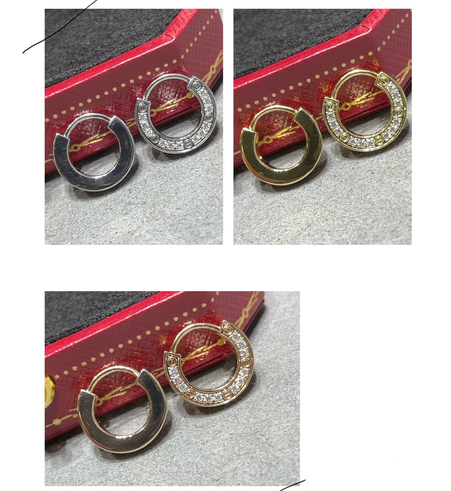 [AURORA]LOVE DIAMOND EARRINGS