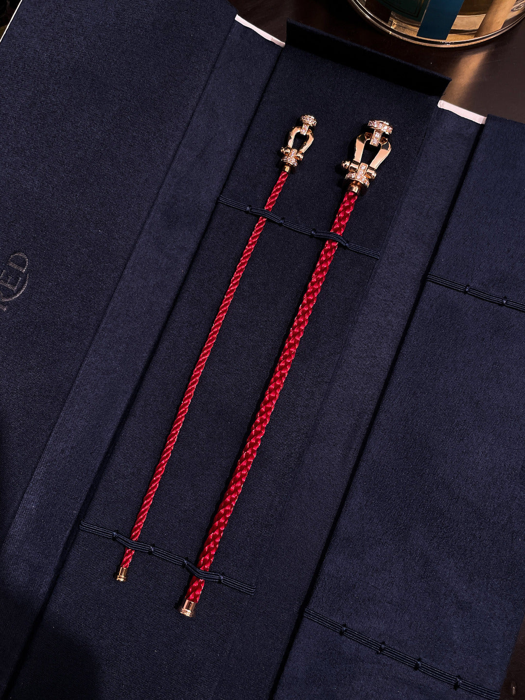 [AURORA]FORCE 10 HALF DIAMOND PINK GOLD RED CORDERI LARGE AND MEDIUM MODEL