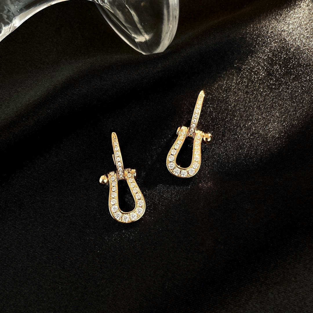 [AURORA]FORCE 10 FULL DIAMOND DROP EARRINGS MEDIUM MODEL