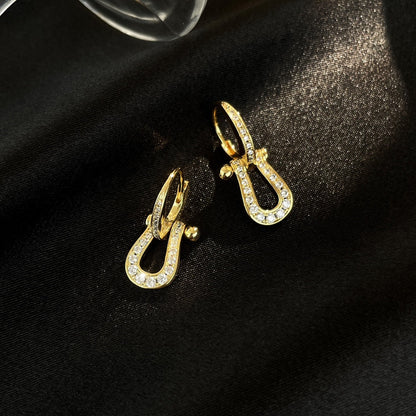 [AURORA]FORCE 10 FULL DIAMOND DROP EARRINGS MEDIUM MODEL