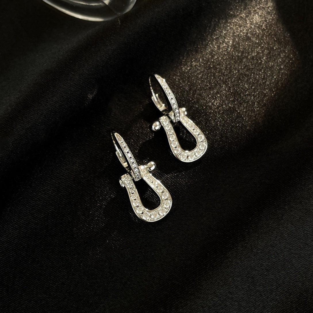 [AURORA]FORCE 10 FULL DIAMOND DROP EARRINGS MEDIUM MODEL