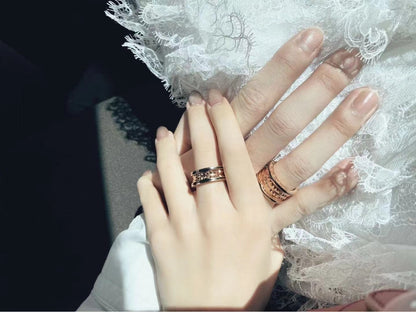 [AURORA]ZERO 1 ROCK BLACK CERAMIC PINK GOLD LARGE MODEL