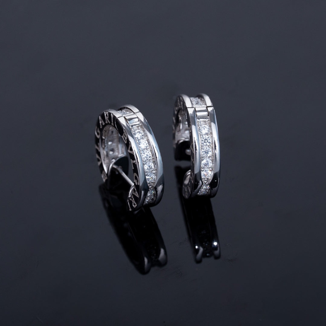 [AURORA]ZERO 1 MINI SILVER DIAMOND EARRINGS