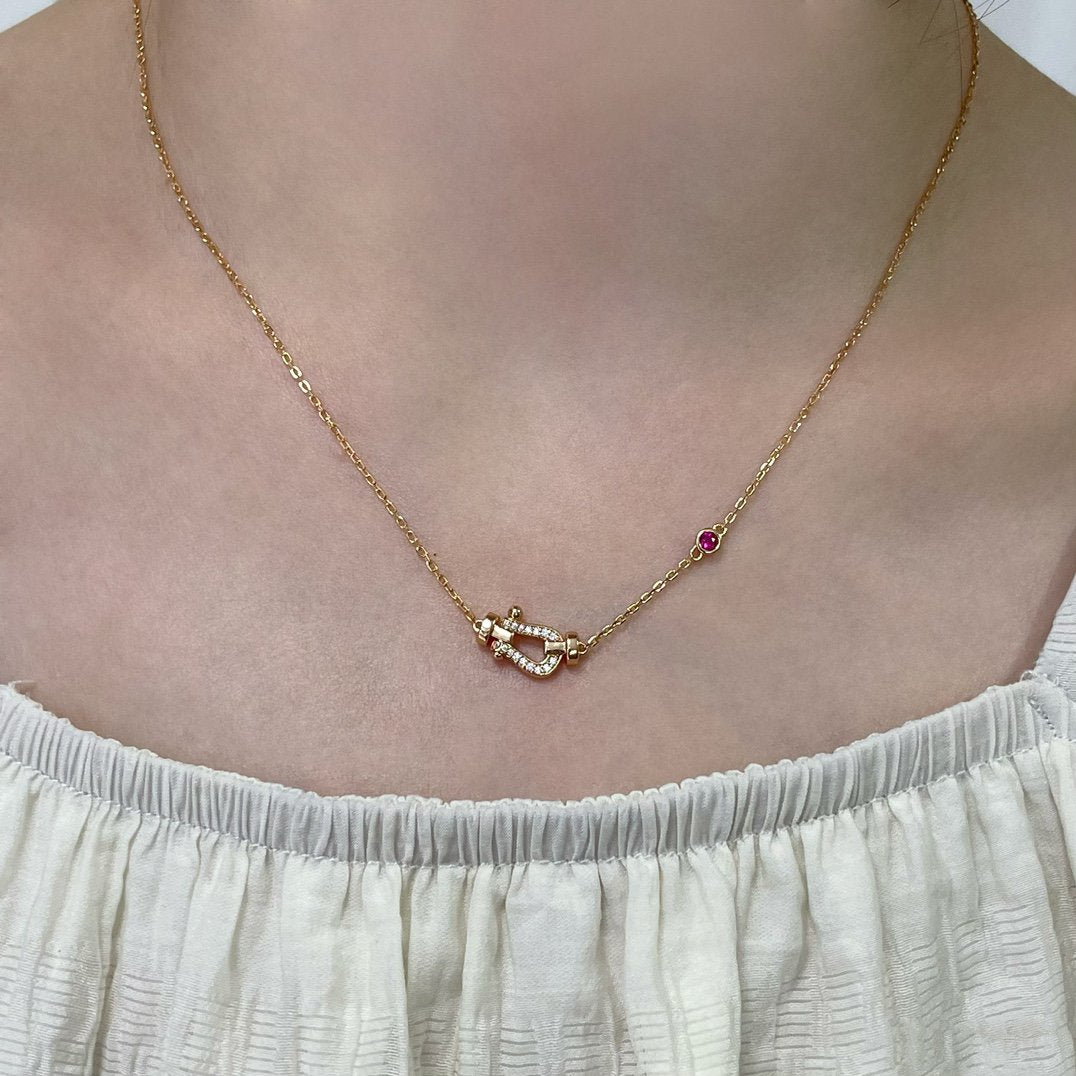 [AURORA]FORCE 10 DIAMOND PINK GOLD NECKLACE