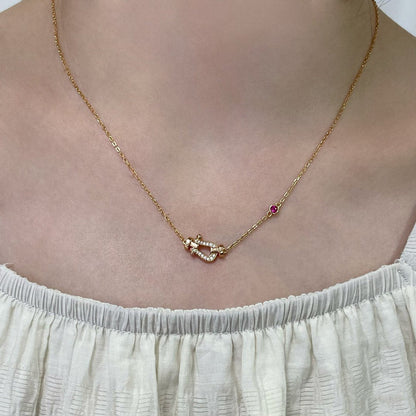 [AURORA]FORCE 10 DIAMOND PINK GOLD NECKLACE
