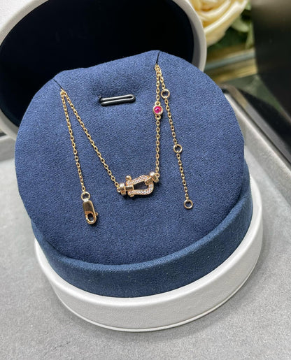 [AURORA]FORCE 10 DIAMOND PINK GOLD NECKLACE