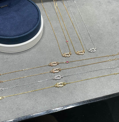 [AURORA]FORCE 10 DIAMOND PINK GOLD NECKLACE