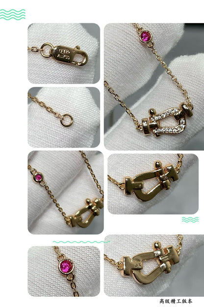 [AURORA]FORCE 10 DIAMOND PINK GOLD NECKLACE