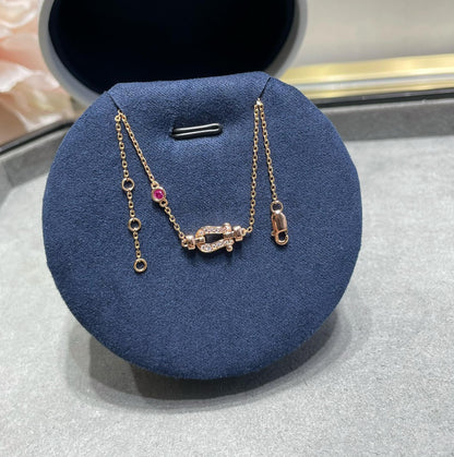 [AURORA]FORCE 10 DIAMOND CHAIN LINK PINK GOLD BRACELET