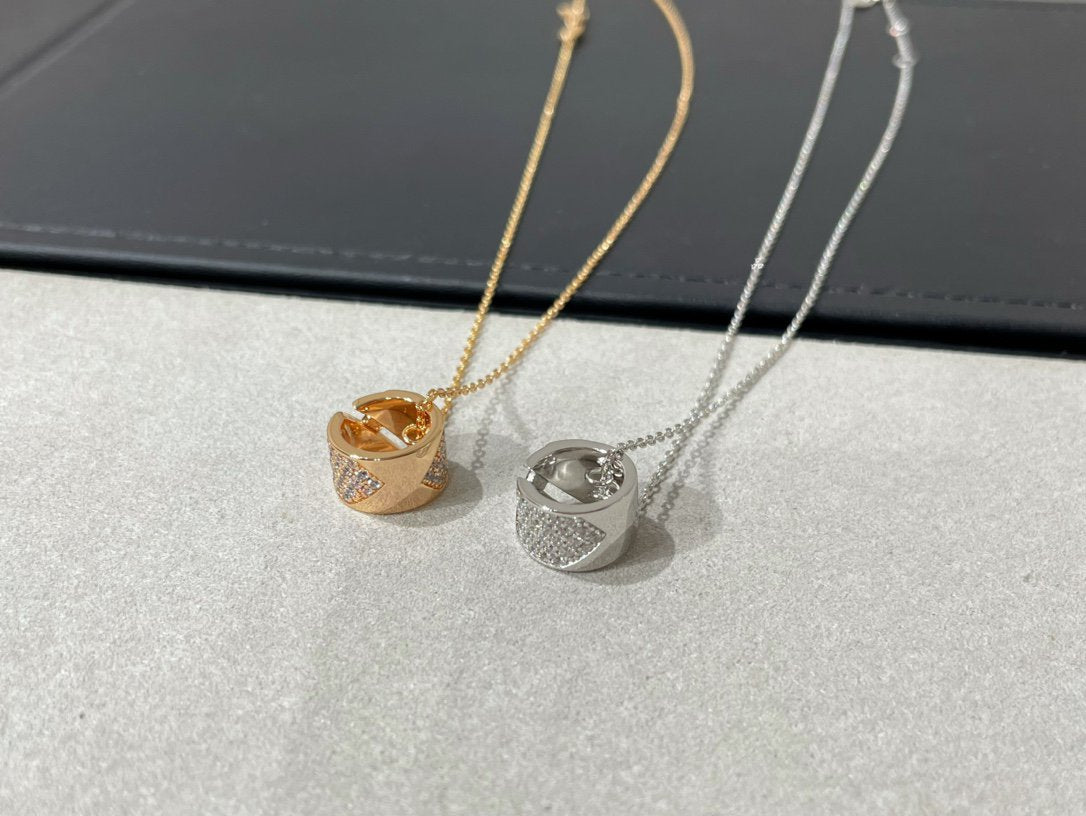 [AURORA]LIENS EVIDENCE DIAMOND PAVED NECKLACE