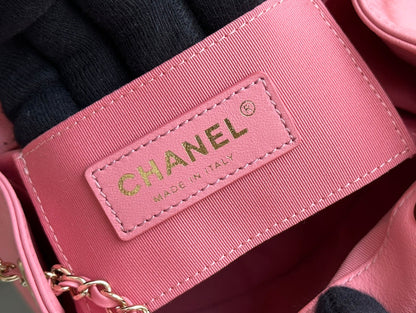 SMALL BACKPACK 20.5 PINK LAMBSKIN