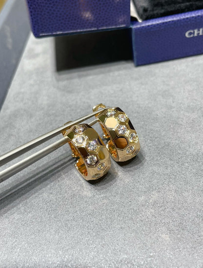 [AURORA]BEE LOVE DIAMOND HOOP EARRINGS