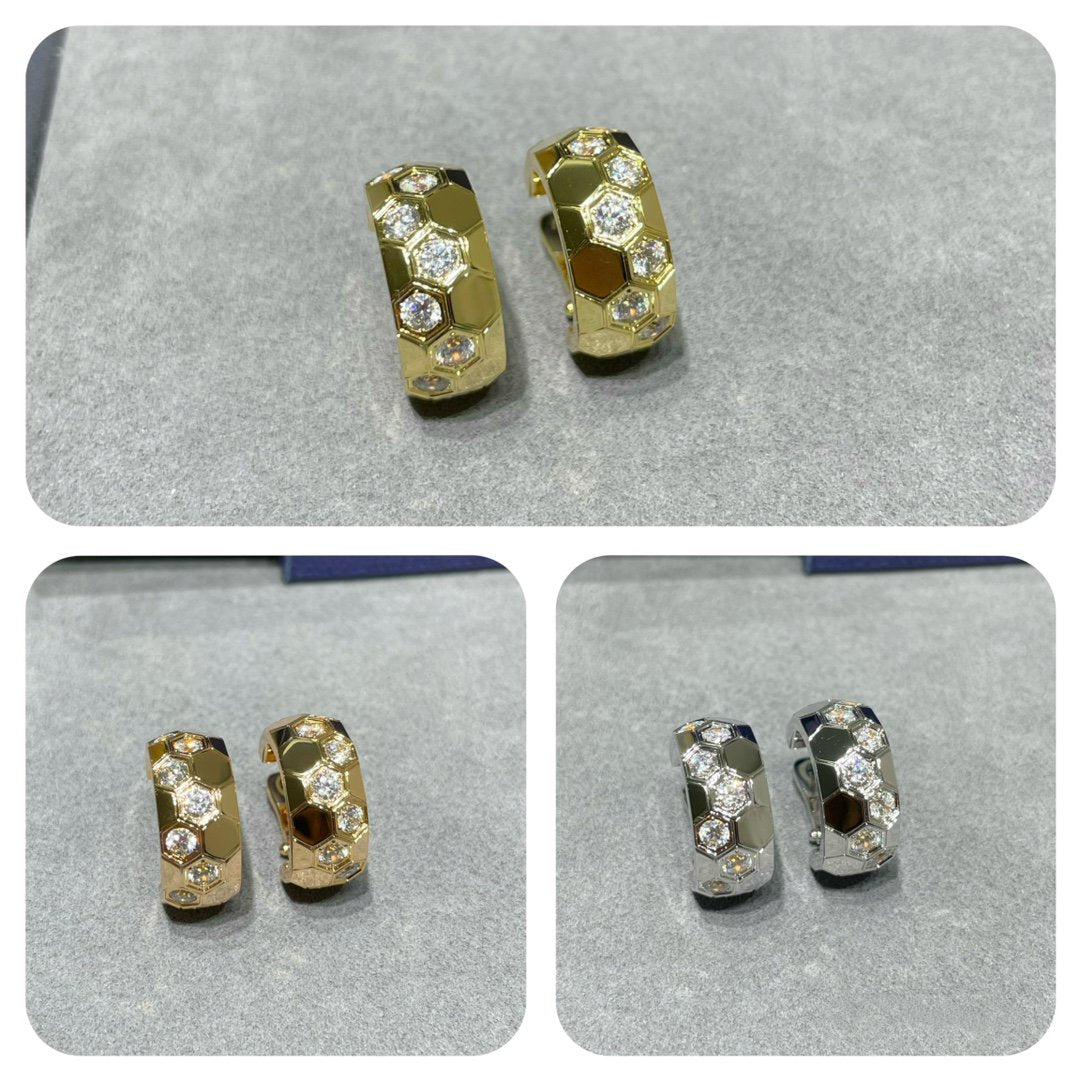 [AURORA]BEE LOVE DIAMOND HOOP EARRINGS