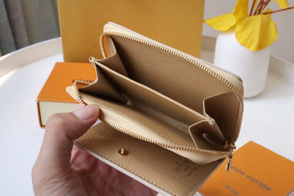 LOU WALLET 11.5 WHITE PINK MONOGRAM CANVAS