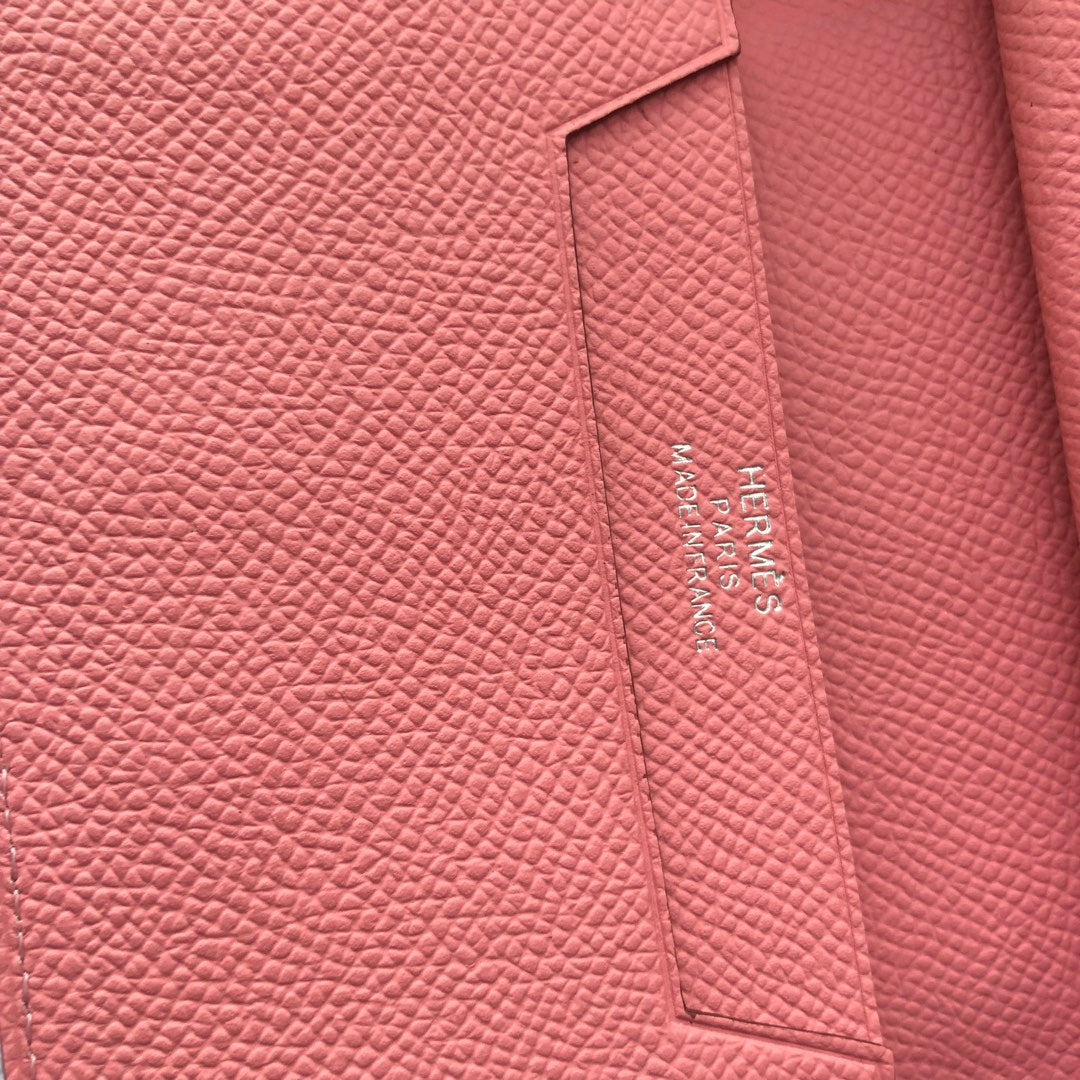 BEARN COMPACT WALLET 12 IN BLUSH PINK EPSOM LEATHER