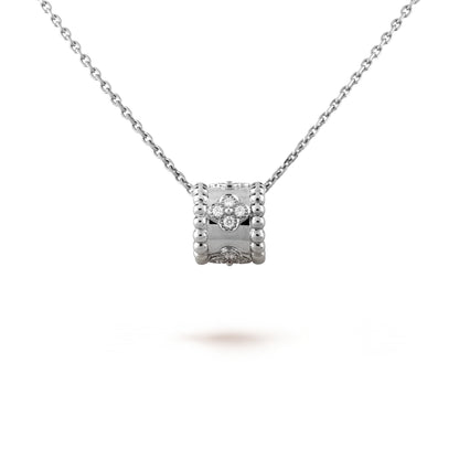 [AURORA]PERLEE PEDANT SIVLER DIAMOND NECKLACE